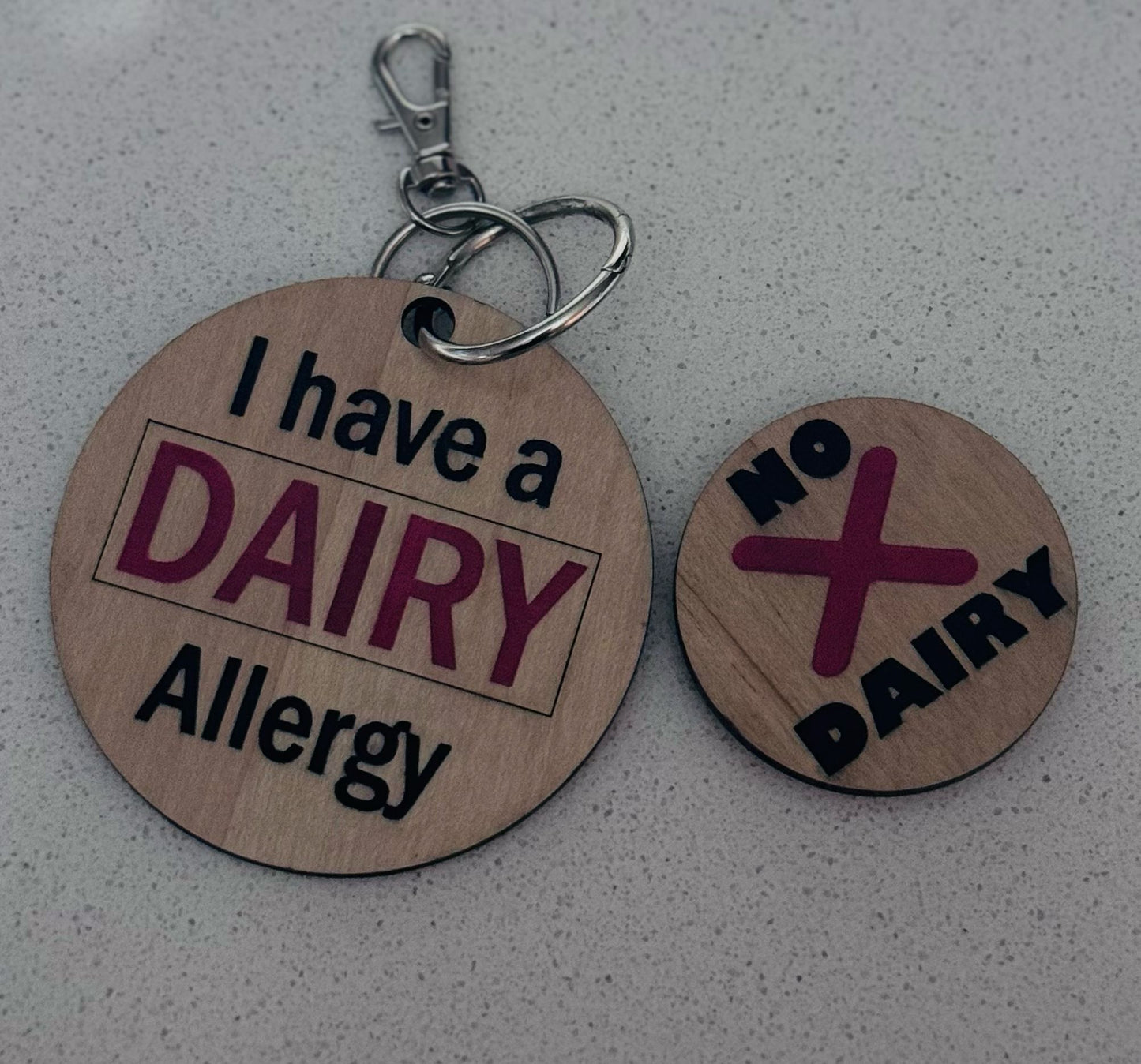 Allergy Alert Keychains & Badges
